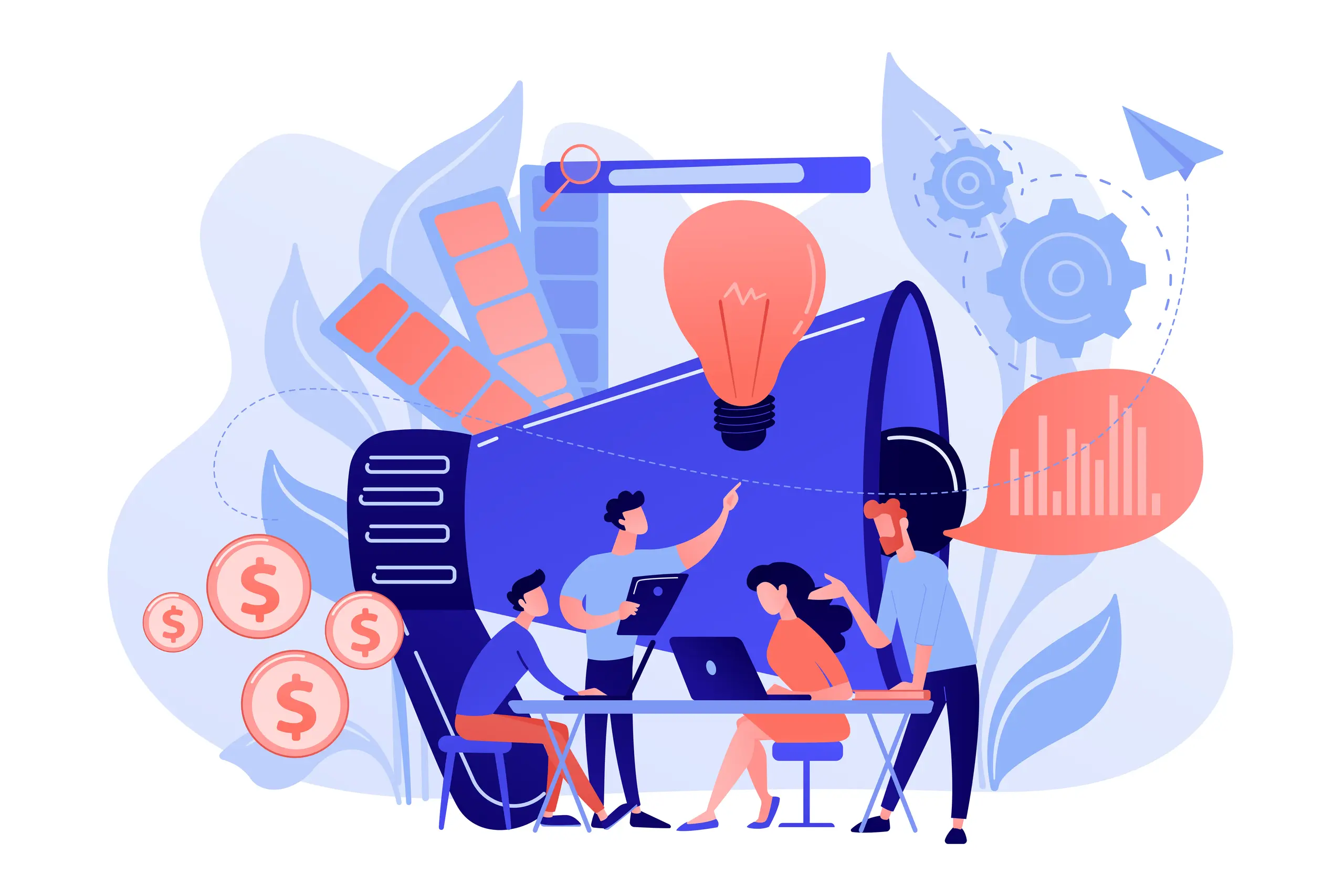 Marketing Tanácsadás Illusztráció